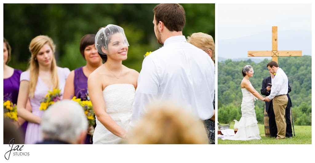 Sam and Hilary, Lynchburg Wedding Session 2014, Sierra Vista, Bride, Ceremony, Cross, Peaks of Otter, Bridesmaids, Flowers, Sunflowers, Groom, Veil, Wedding Dress, Pastor