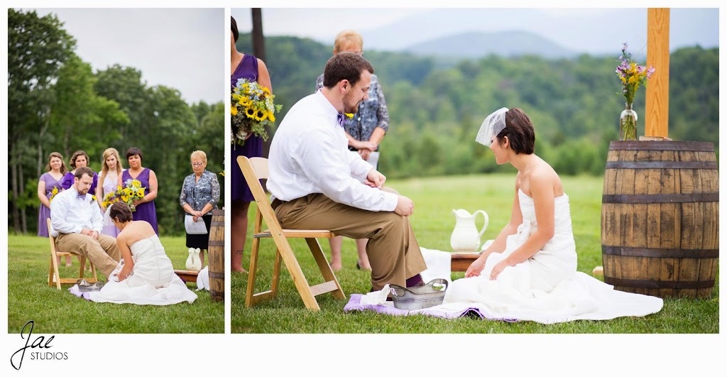 Sam and Hilary, Lynchburg Wedding Session 2014, Sierra Vista, Wedding Dress, Bride, Veil, Bridesmaids, Peaks of Otter, Washing Groom's Feet, Groom, Sunflowers, Flowers, Barrel