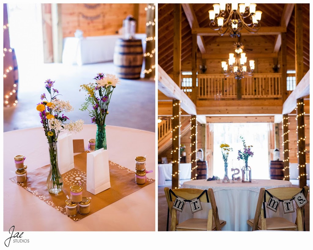 Sam and Hilary, Lynchburg Wedding Session 2014, Sierra Vista, Table, Flowers, Inside the Barn, Loft, Mr. and Mrs. Seats, Lights