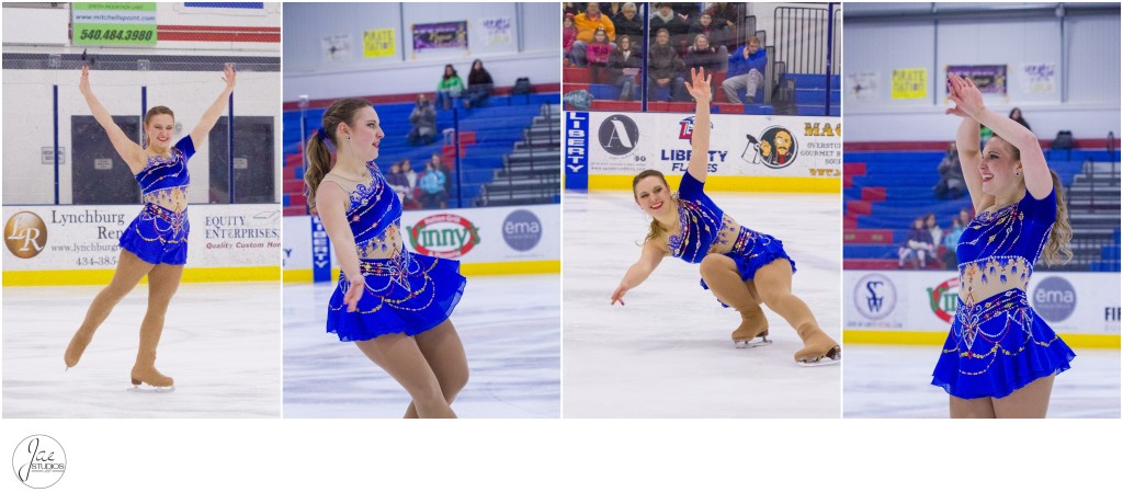 Maria, Lynchburg Winter Session, Blue Dress, Figure Skating, Skates, LaHaye Ice Center, Liberty University